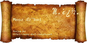 Mesz Ábel névjegykártya