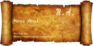 Mesz Ábel névjegykártya