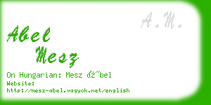 abel mesz business card